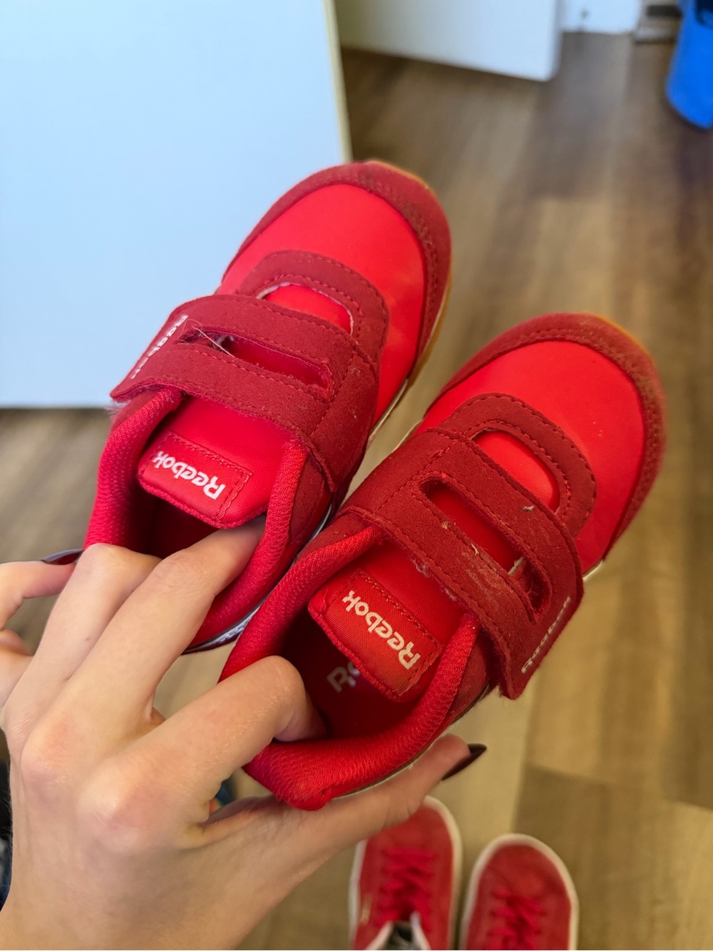 Reebok Kids' Bright Red Velcro Sneakers